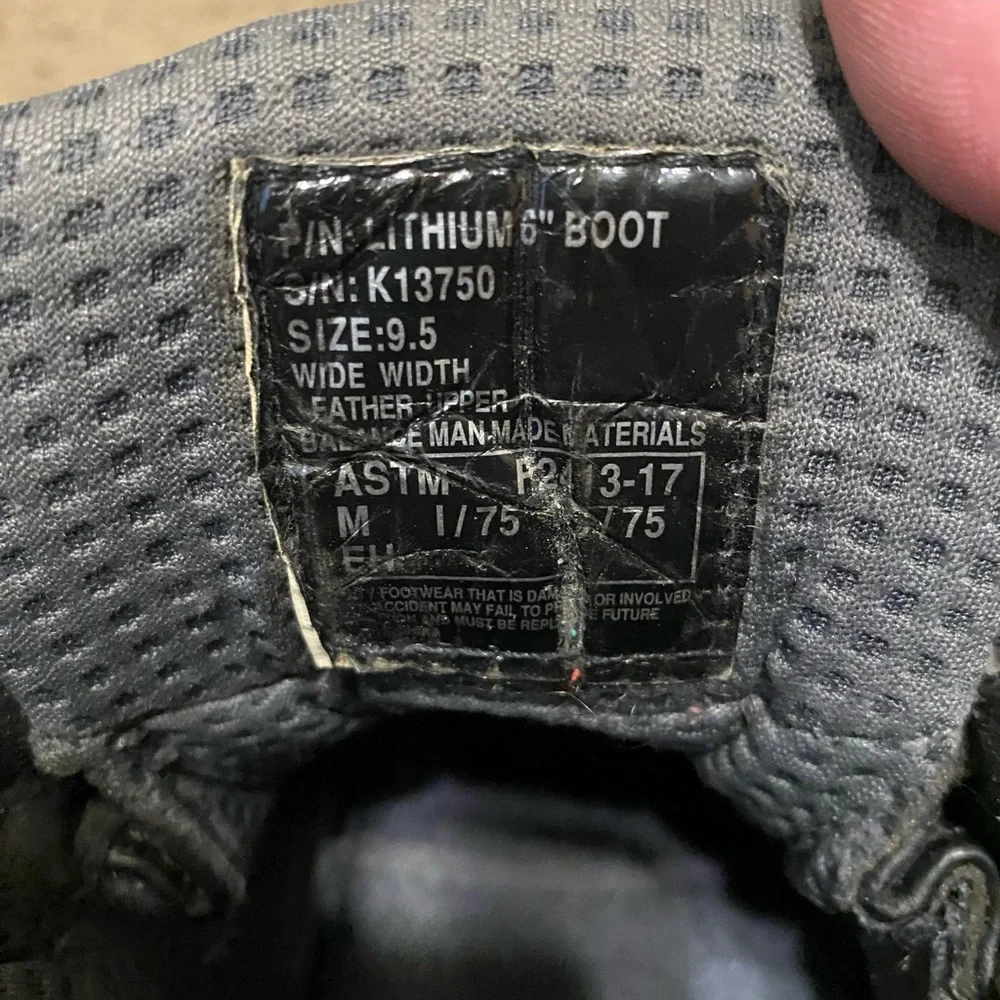 Mens HyTest 6” Lithium Knox Direct Attach Steel Toe 6” Work Boot Size 9.5 Wide‎